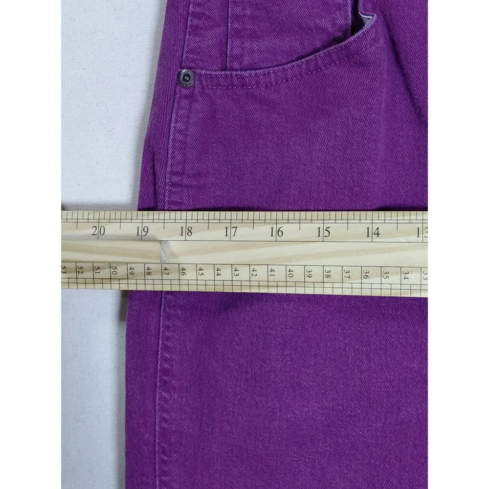 St. John's Bay Purple Corduroy Straight Leg Jeans Women See Measurements